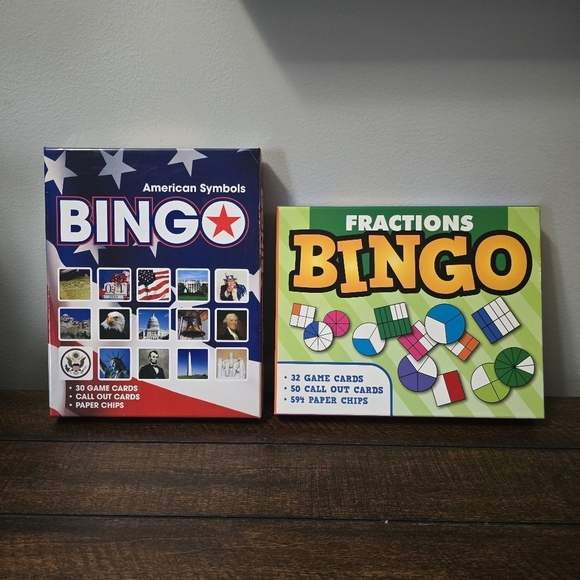 Bingo Fractions And American Symbols Games - Picture 1 of 5